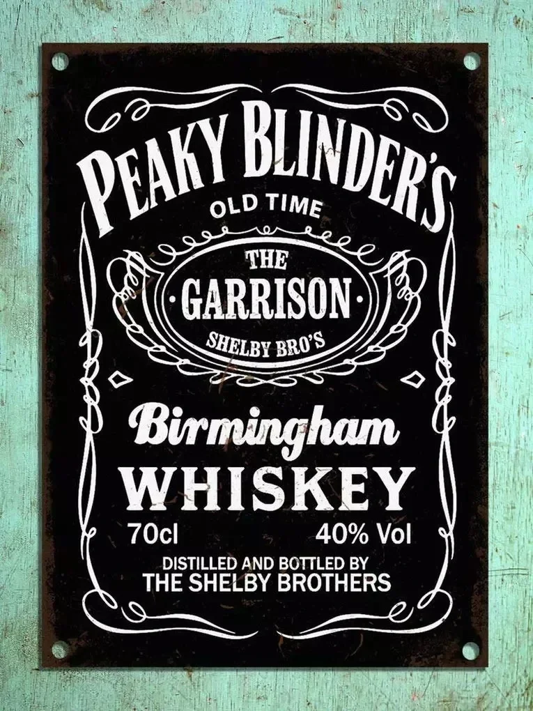 Garrison Peaky Blinders Whiskey Vintage Retro Metal Tin Sign Wall Plaque Poster Nostalgic Art Decoration  home decor