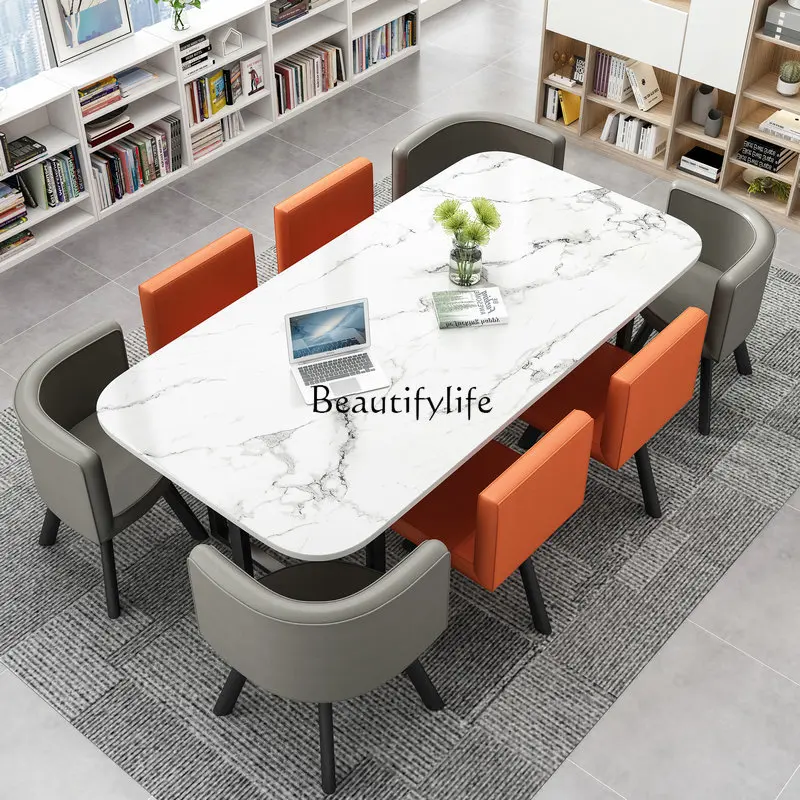 Rectangular Negotiation Long Table Simple Modern Reception Nordic Small Conference Table