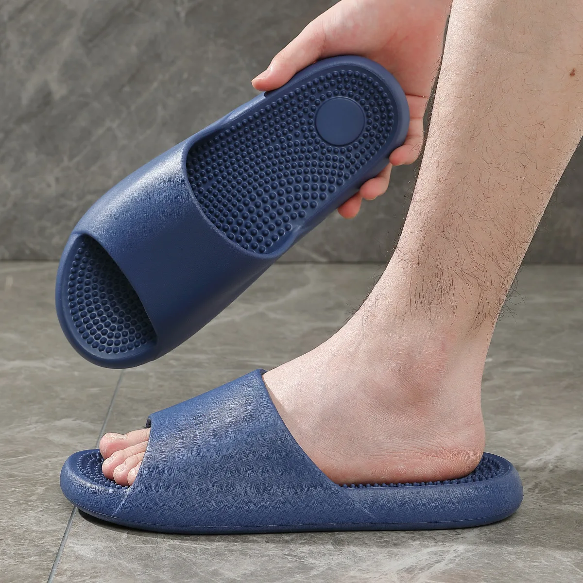 New Men Home Massage Slippers EVA Soft Thick Sole Couples Bathroom Non-slip Sandals Women Casual Comfort Shoes Beach Flip Flops