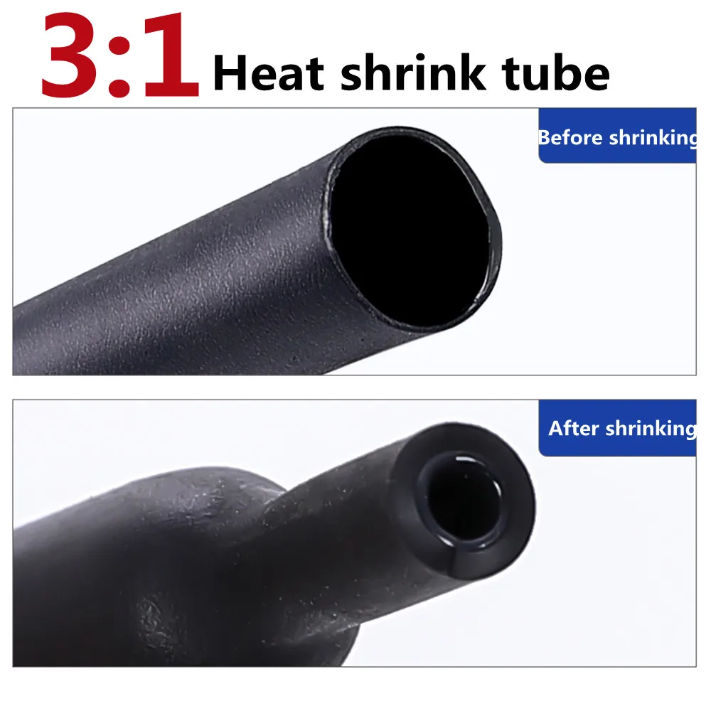 Color Thickened Heat Shrink Tube, Heat Resistant Tube, Packing Kit, Wire and Cable Insulation, Data Cable Repair 1.6mm-30mm