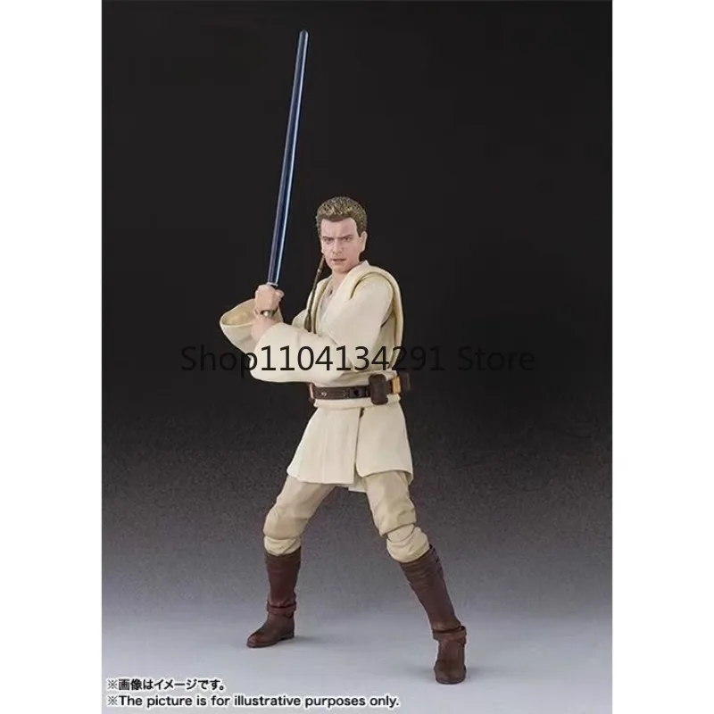 Bandai Original S.H.Figuarts Star Wars Episode I The Phantom Menace Obi-Wan Kenobi Action Figure ของเล่นสำหรับเด็กชายเด็กหญิงเด็กของขวัญ