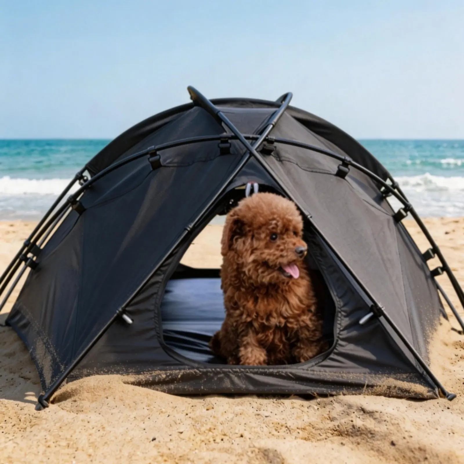 

Portable Pet Tent Scuff-Resistant-Resistant Camping Pet Tent Foldable Dog House Lightweight Portable Dog House Semi-Enclosed