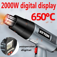 Antai AT162 AT202 Hot Air Gun for Heat Shrink Tube Welding 1600W 2000W Digital Display electrician's tools