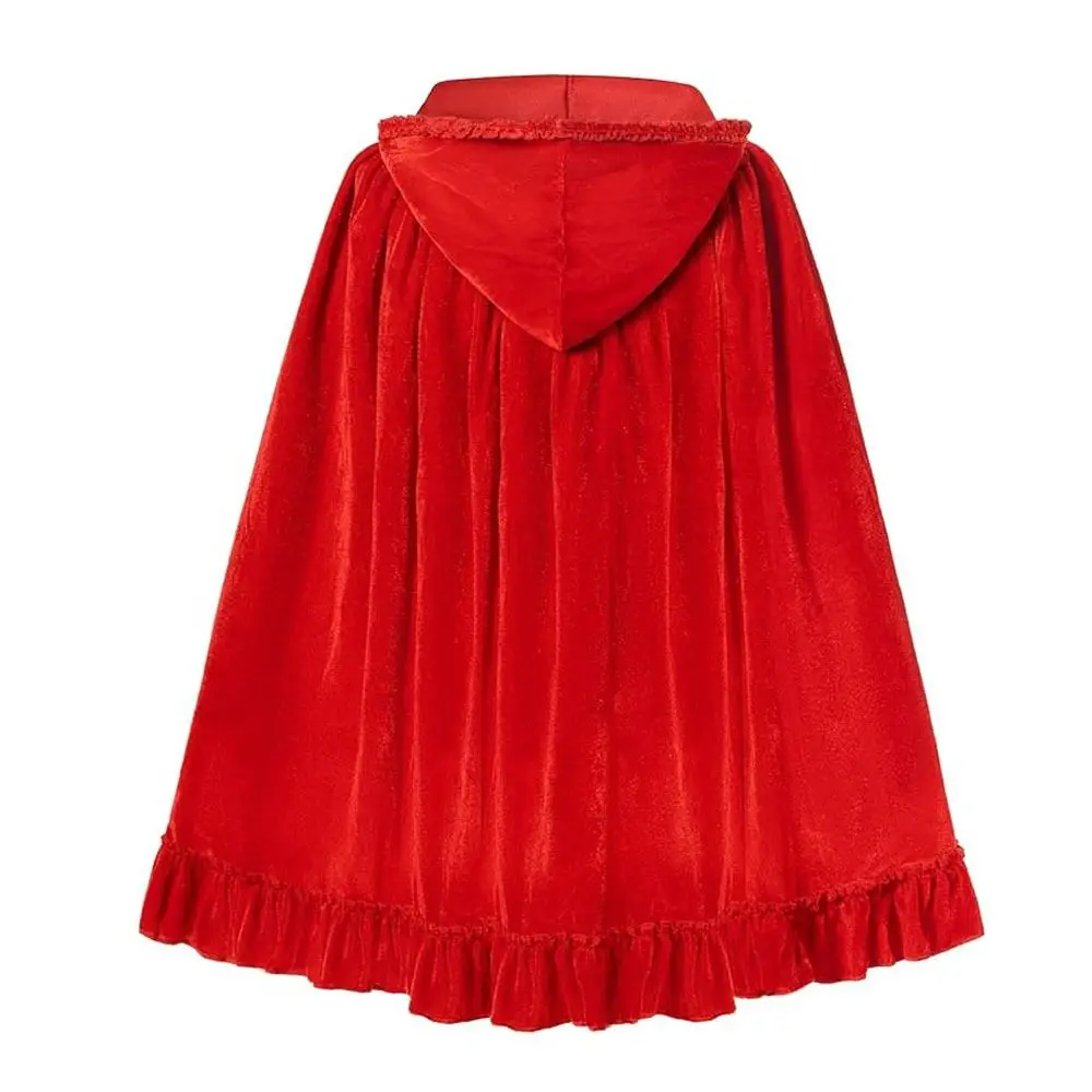 

Новый дизайн с большим капюшоном, плащ с капюшоном на Хэллоуин, винтажные пальто на шнуровке, винтажная накидка с капюшоном черного цвета