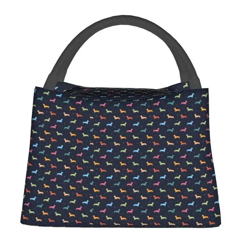 Sausage Dog And Hearts Lunch Boxes Leakproof Dachshund Thermal Cooler Food Insulated Lunch Bag Travel Work Pinic Container