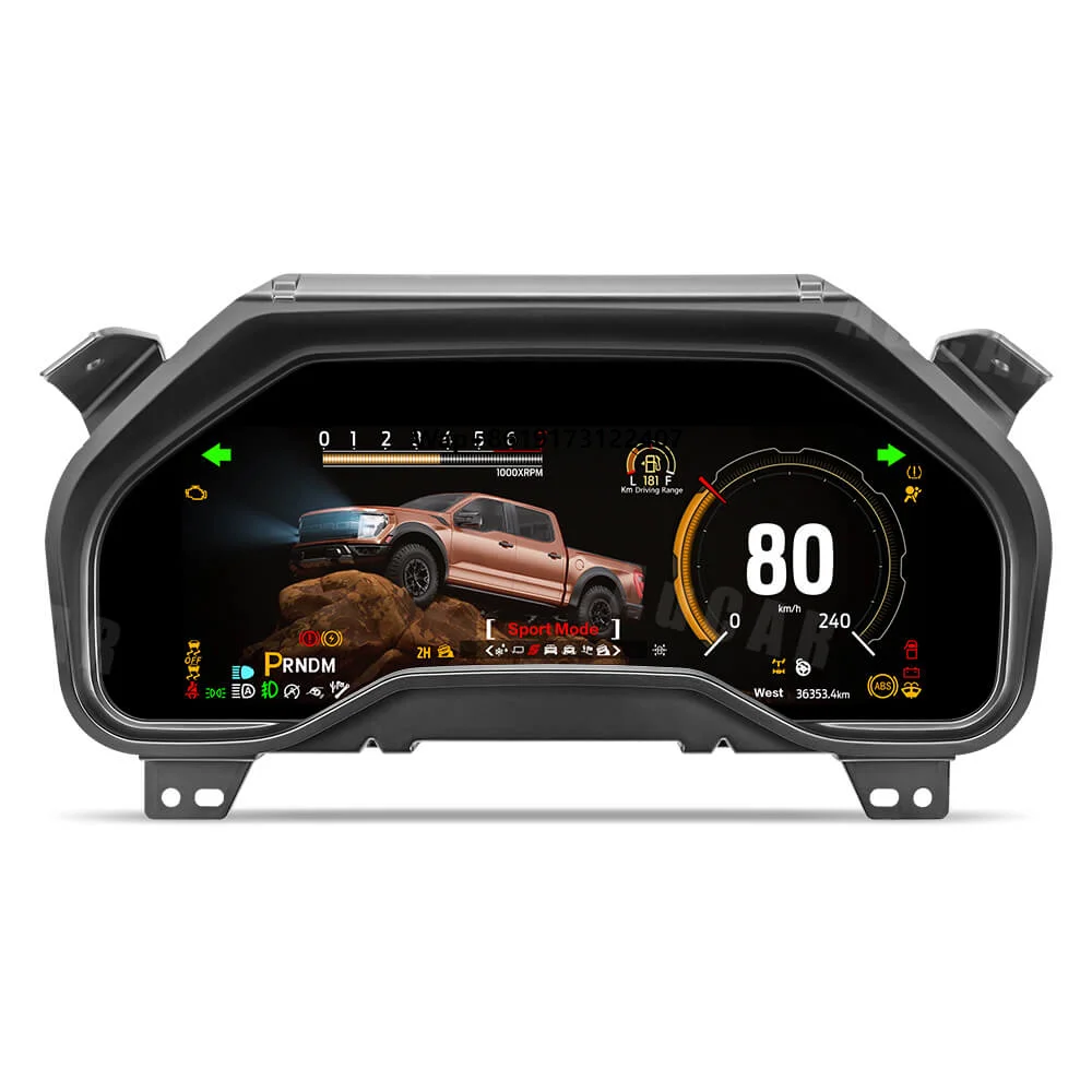 أحدث لوحة أجهزة القياس بلوحة أجهزة القياس الرقمية Linux LCD مقاس 12.3 بوصة لـ F150 F250 2014-2019 قمرة القيادة الافتراضية #1