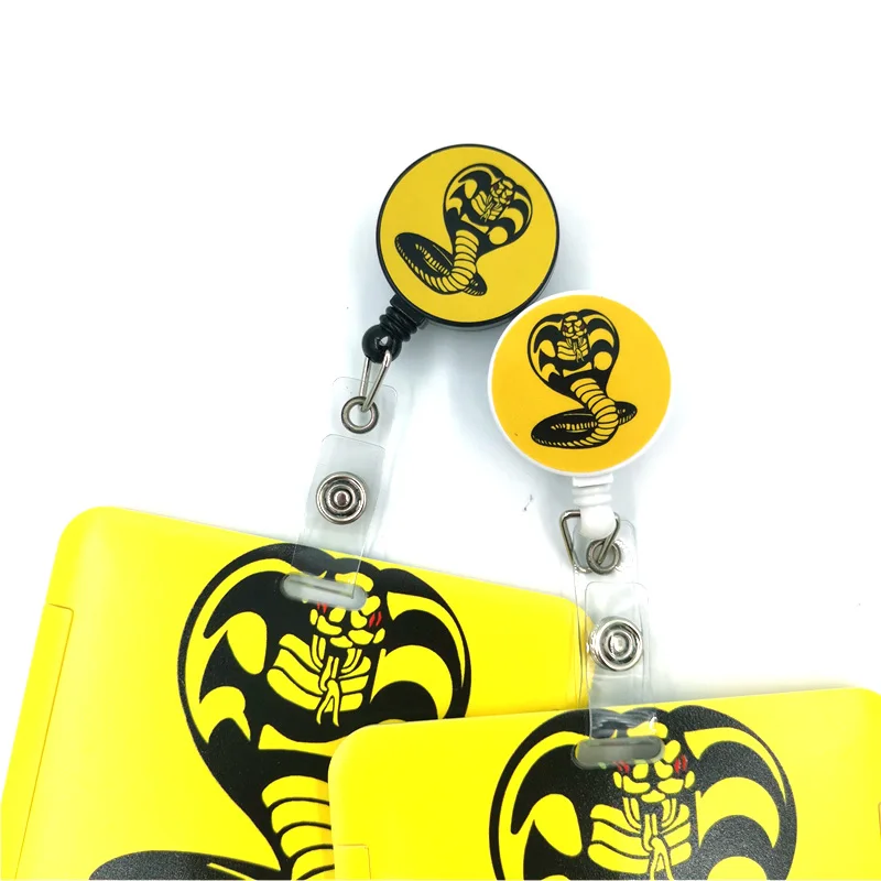 Snake Cobra Kai Anime Lanyard Badge Holder ID Card Lanyards Mobile Phone Rope Keys Lanyards Neck Straps Keychain Key Ring