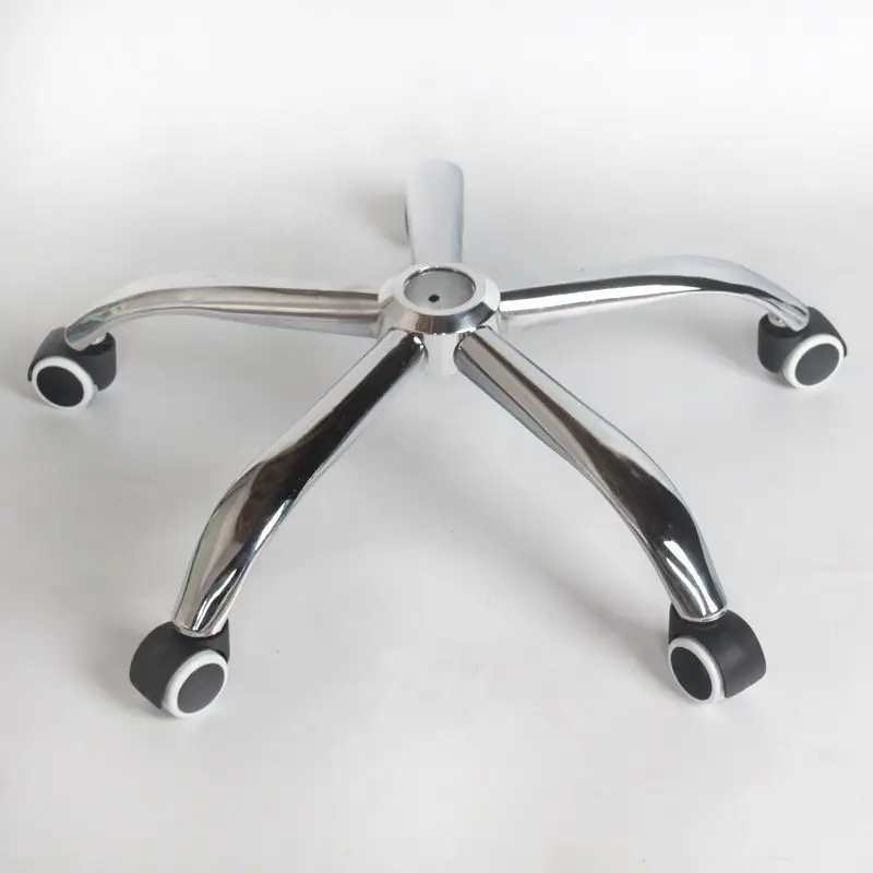 Swivel chair accessories Thickened chair foot chassis Electroplated five-star tripod Computer chair base Steel five-star tripod