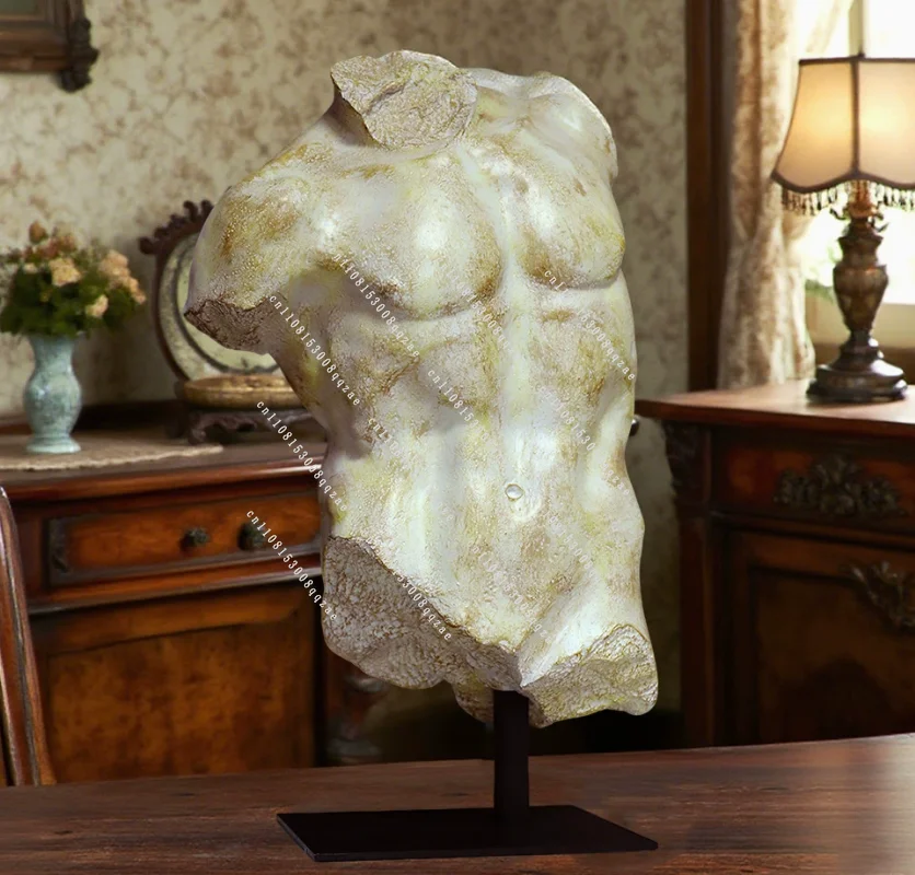 European Western Half Body Classical Sculpture,art Drawing Sculpture Resin Statue,home Living Room Model Retro Art David Busts
