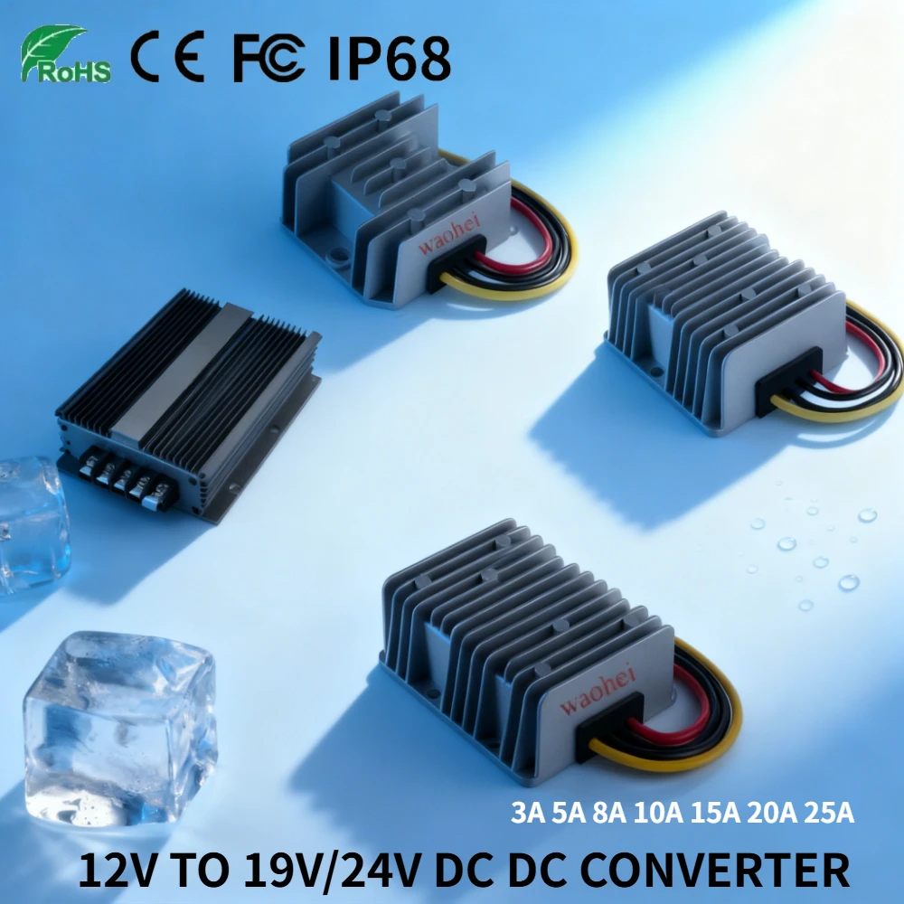 

12V TO 19V 24V 3A - 20A Step Up Boost DC DC Power Converter Charger Stabilizer Voltage Output Power Supply Module for Car CE