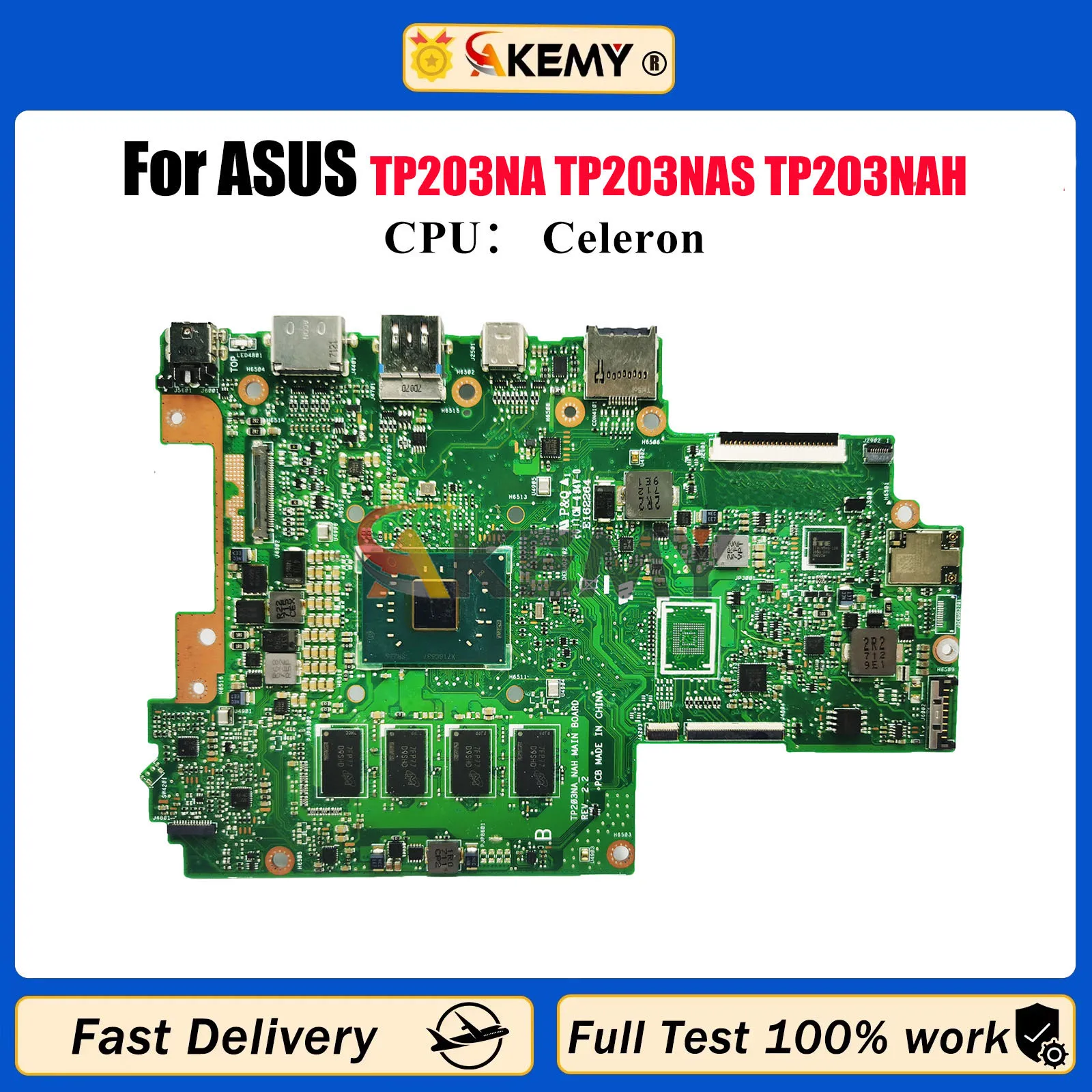 

TP203NA Материнская плата для ноутбука ASUS VivoBook Flip TP203N TP203NA TP203NAS TP203NAH Материнская плата с процессором Celeron 100% tests OK stk