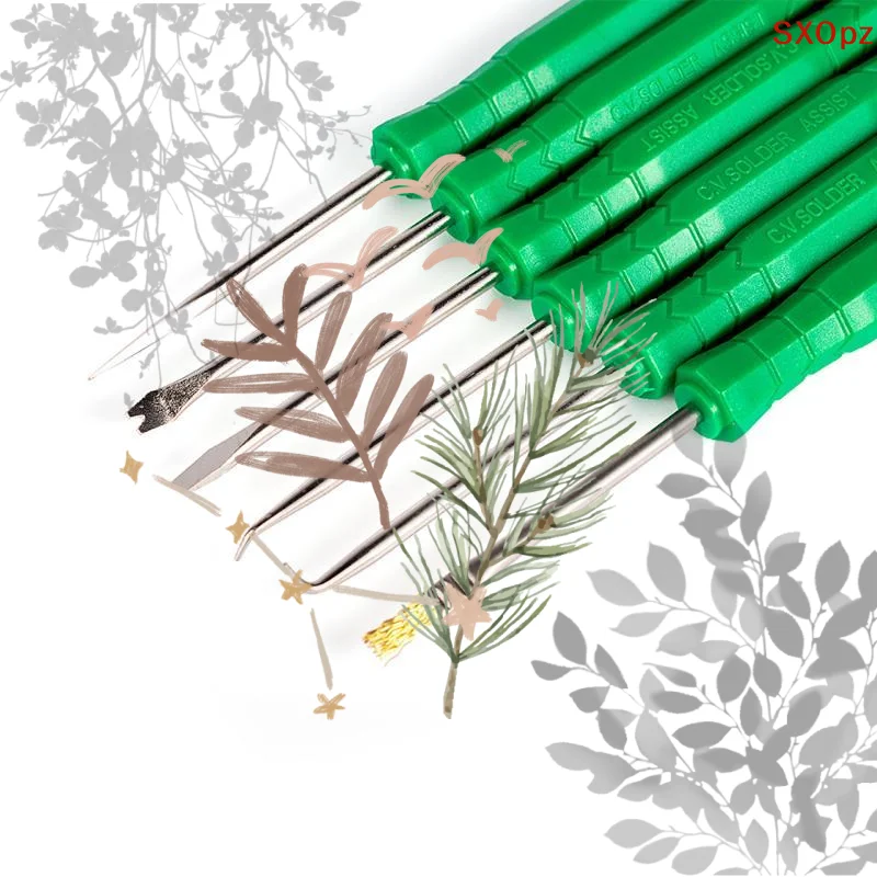 6Pcs Soldering Assist Tool PCB Cleaning Repair Tools Circuit Board Welding Auxiliary Tool PCB Desoldering Aid Tool Kit