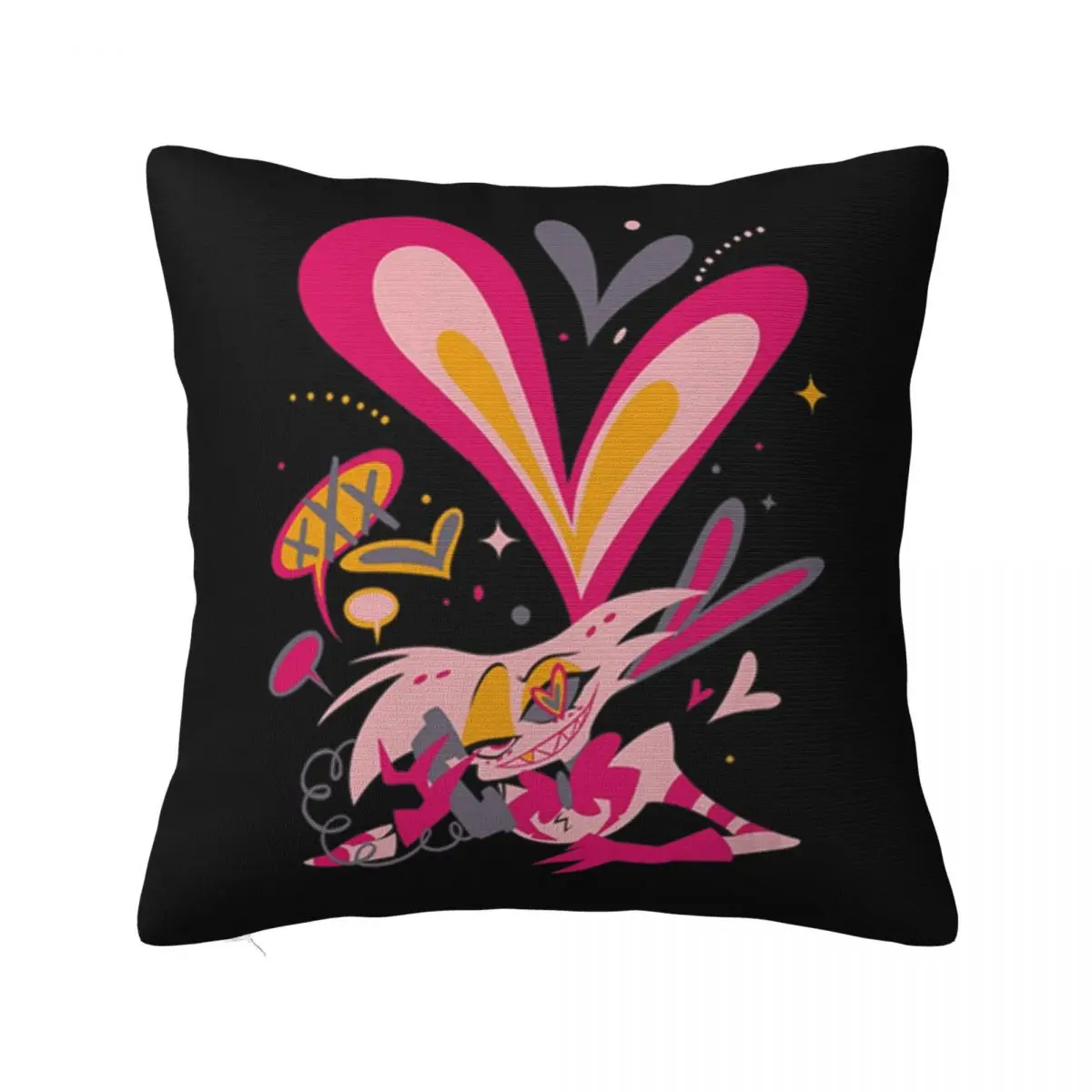 Angel Dust Loves Valentines Hazbins Pillowcases Polyester Home Cushion Cover Funny Home Decoration Pillowcase 45*45