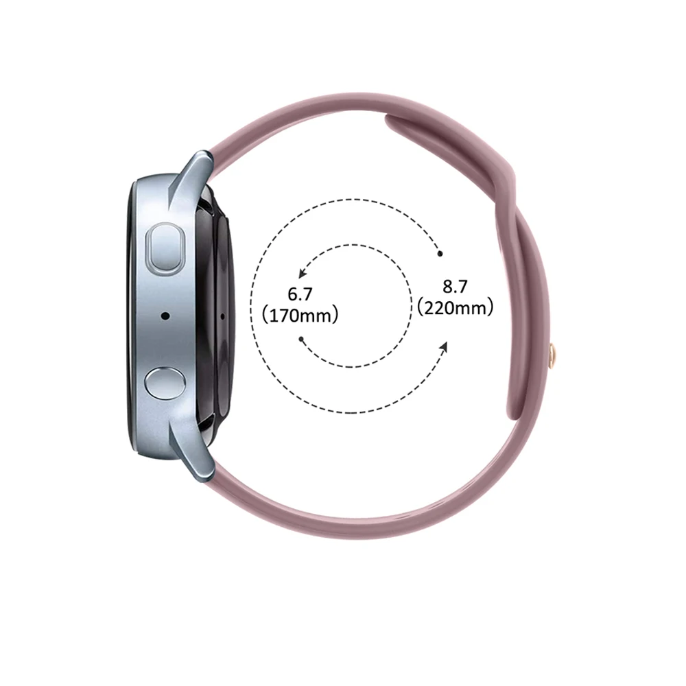 20 mm 22 mm Silikonband für Garmin Vivoactive 4 3 Music Venu Sq 2 Plus Armband für Forerunner 245 645 55 158/Vivomove 3 Armband