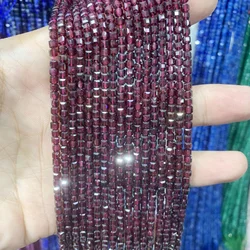 Naturl 3x3mm Square bead Garnet Labradorite RubyStones DIY Loose Beads DIY Earrings Necklace Bracelet Jewelry Making