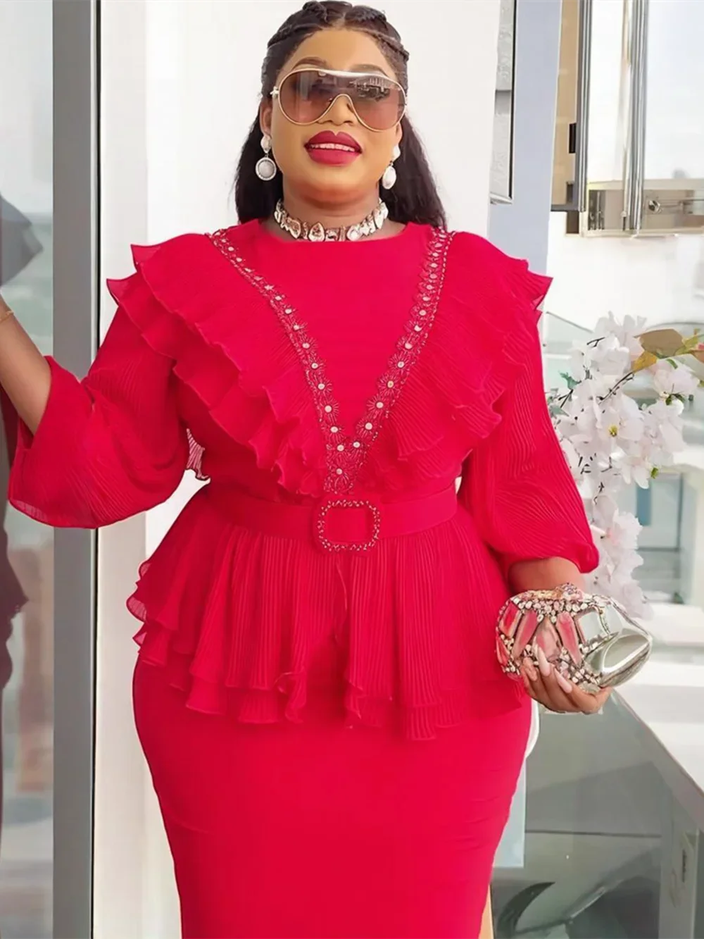 

Элегантные африканские платья для женщин, новинка 2023 года, осенняя мода, Турция, длинное платье для свадебной вечеринки, вечернее платье больших размеров, женская одежда