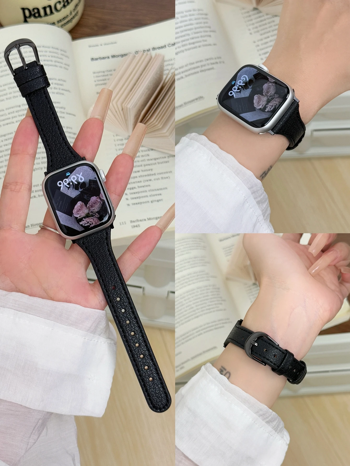 Fashion Leather loop Correa For Apple Watch band Series Ultra 11/10/9/8/7/6/5/ 38mm 40mm 41mm 42mm 44mm 45mm 46mm 49mm Strap