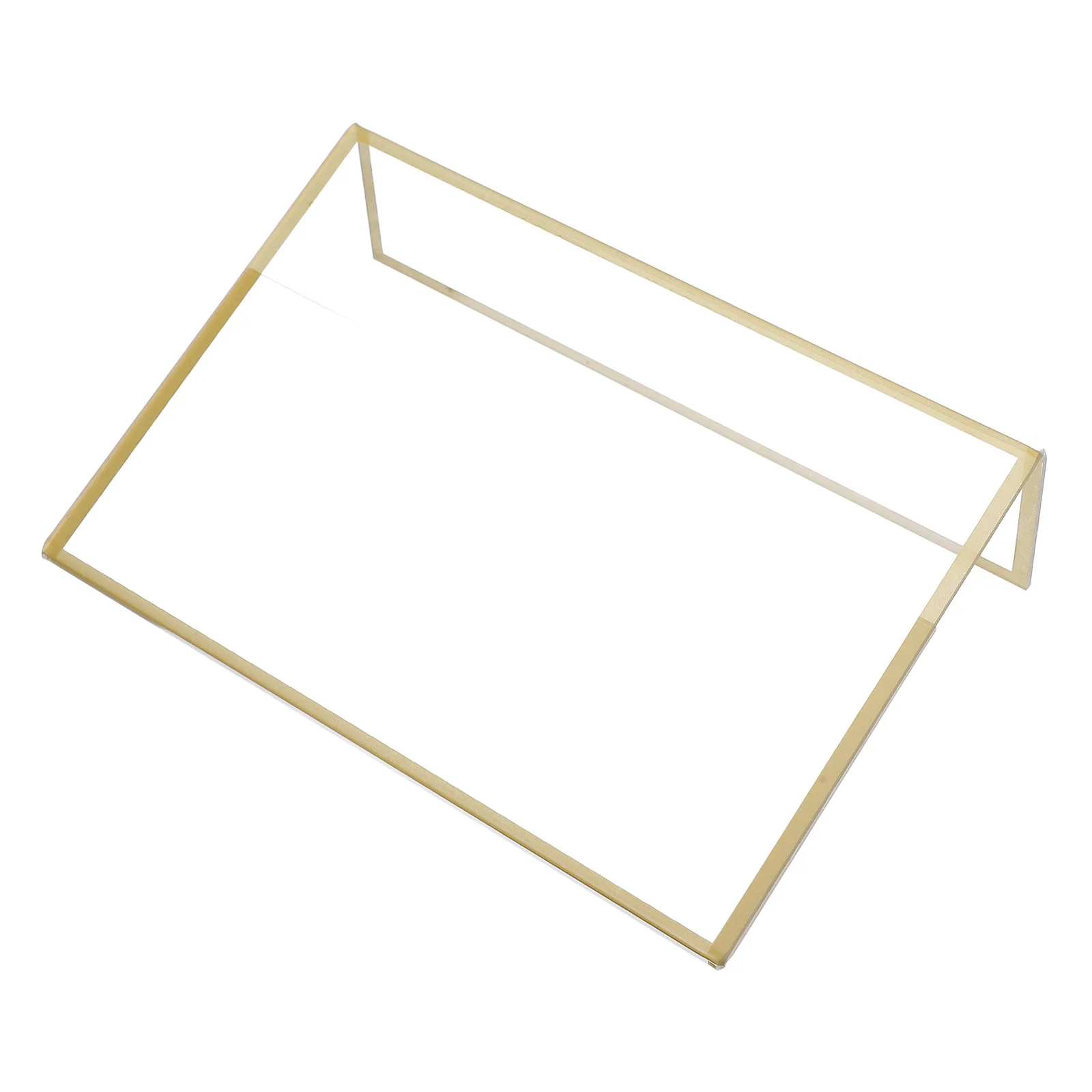 

6 Pcs Sign Stand Table Number Holders Display Double Gold Top Floating Frame Bulk Picture Frames Clear Acrylic