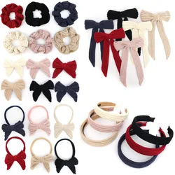 A12 NEW fashion fingering yarn Hairband Cute Hairpins Girls H  headband Barrettes Solid hand Kids Headwear Fashion Hair