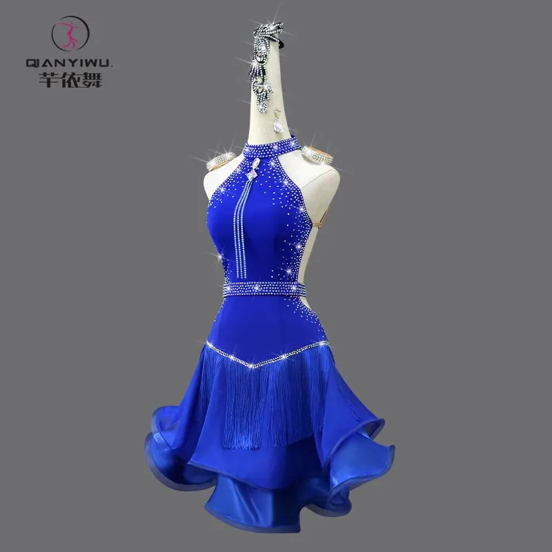 Latin Dance Suit Woman Top Standard Ballroom Dresses Competition Midi Skirt Prom Costume Ladies Practice Wear Line Clothes Girls