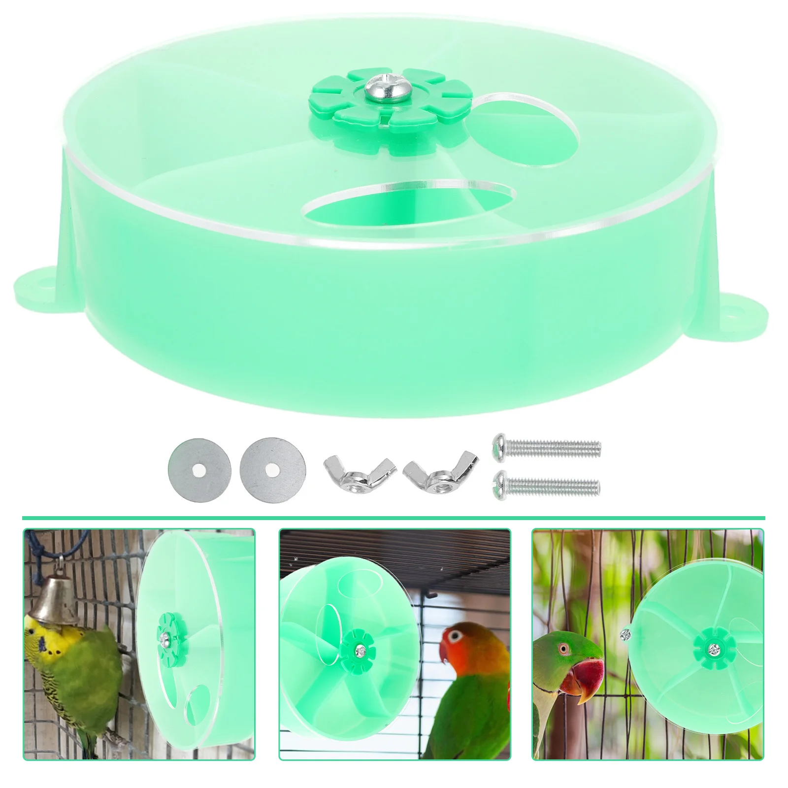 

Parrot Foraging Box 1Pcs Acrylic Material Safe Healthy Long Lasting Bird Feeder Easy to Install Disassemble Clean Multi
