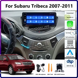 12.3 Inch For Subaru Tribeca 2007-2011 Android 12 Octa Core 8+256GB GPS Car Multimedia Player Stereo Receiver Radio Cooling Fan