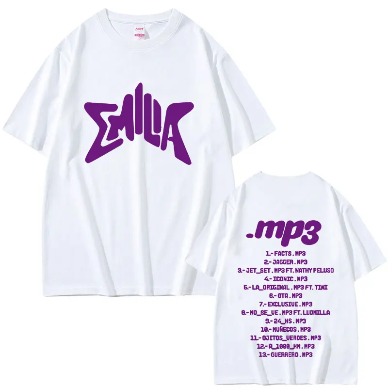 

Singer Emilia Mernes MP3 Music Album Graphic T-shirt Men Women Hip Hop Oversized Short Sleeve Unisex Fashion Casual Cotton Tees