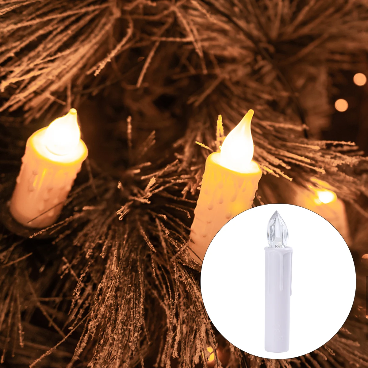 

Christmas LED C Lights Remote Control Flameless Electronic Clip Lamps Home PartyDecoration Safe Portable Simulation Night