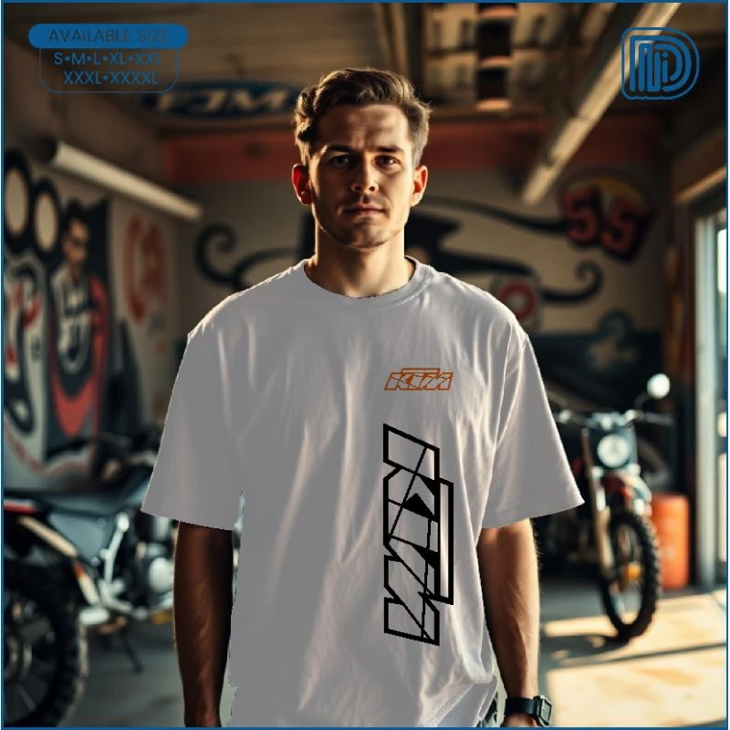 

KTM Graphic Men’s T-Shirt Cotton Short Sleeve Crew Neck Casual Motorcycle Racing Print Tee Summer Streetwear Loose Fit Tee