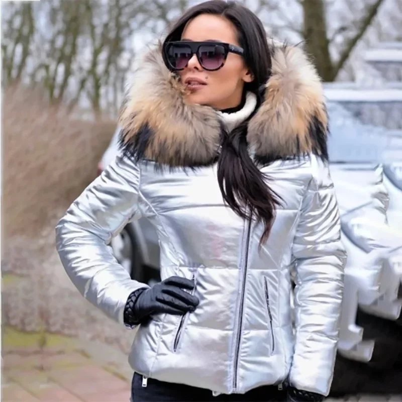 Womens Parkas Autumn and Winter New Womens Down Cotton Coat Short Winter Coat Women