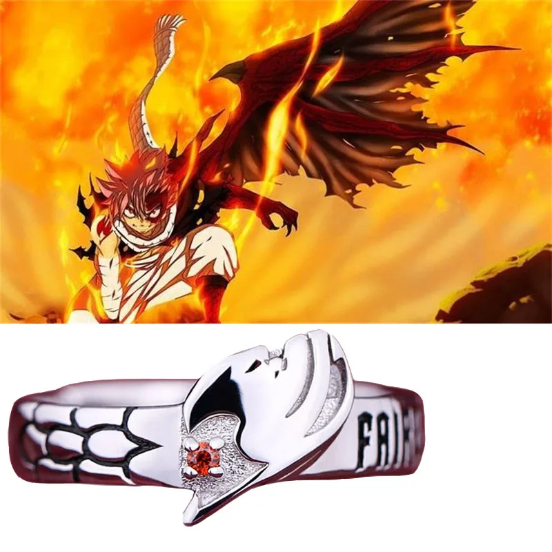 Anime Fairy Tail Natsu Dragon Shape Adjustable Ring For Women Men Jewelry Gifts Cosplay Accessories