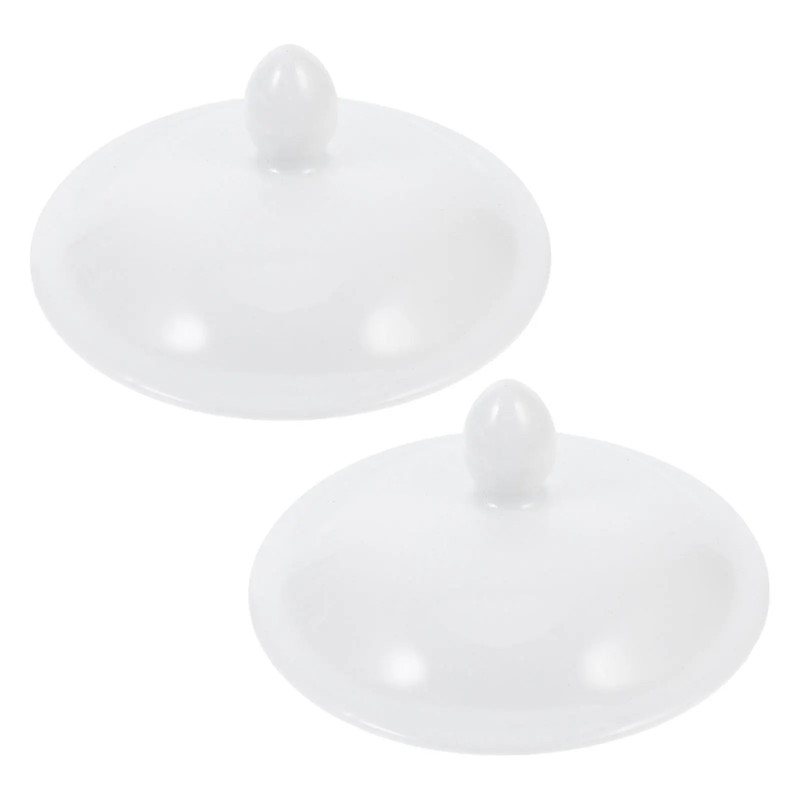 

2Pcs Ceramic Cup Lids Replacement Covers 7.8cm Diameter Decorative Mug Lid Spill Proof Tea Cup Lid Preserve Hot Beverages