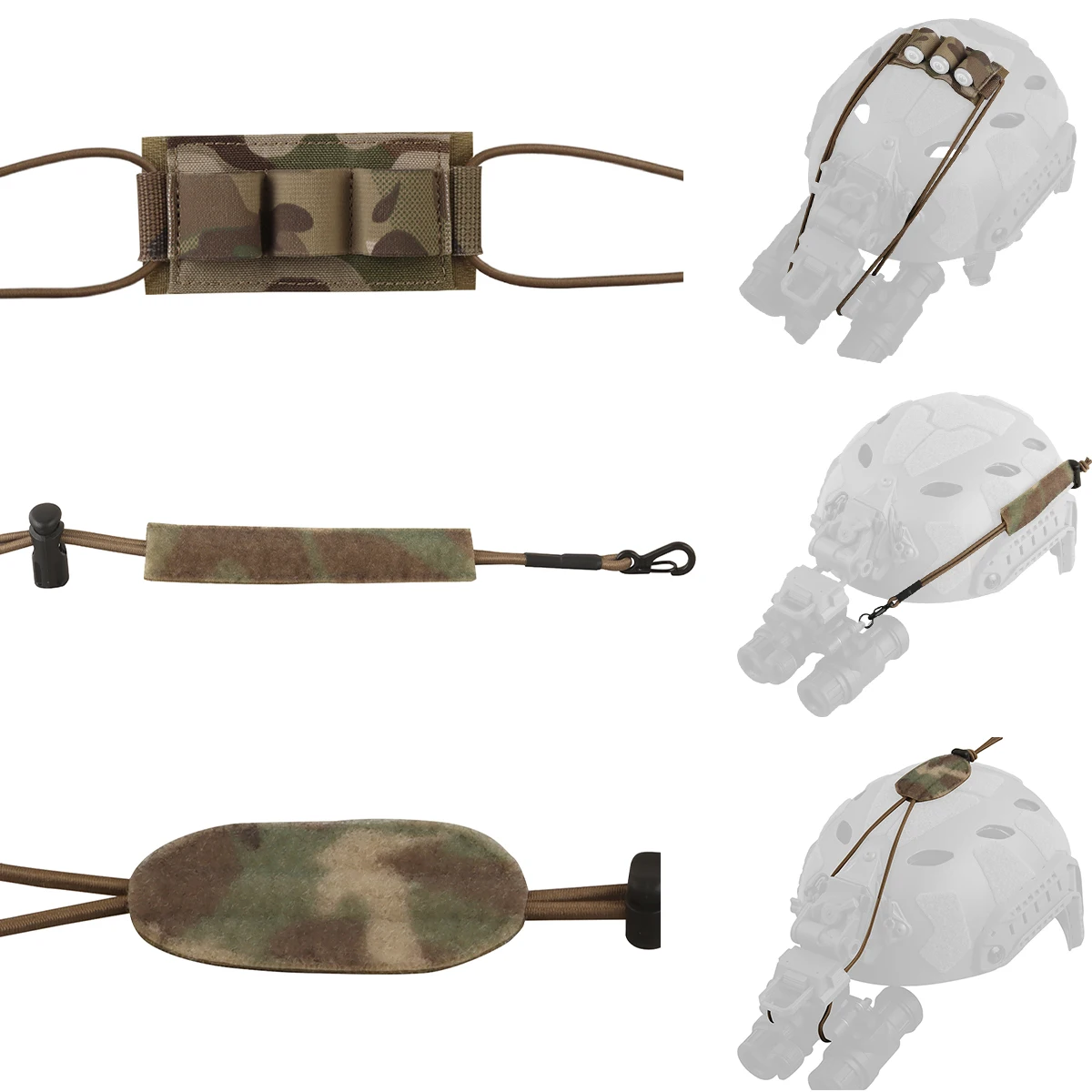 NVG Rapid Application Tether  Tactical Helmet Equipment Elastic Retention Tether  Night Vision Device Tipper Reinforcement Rope