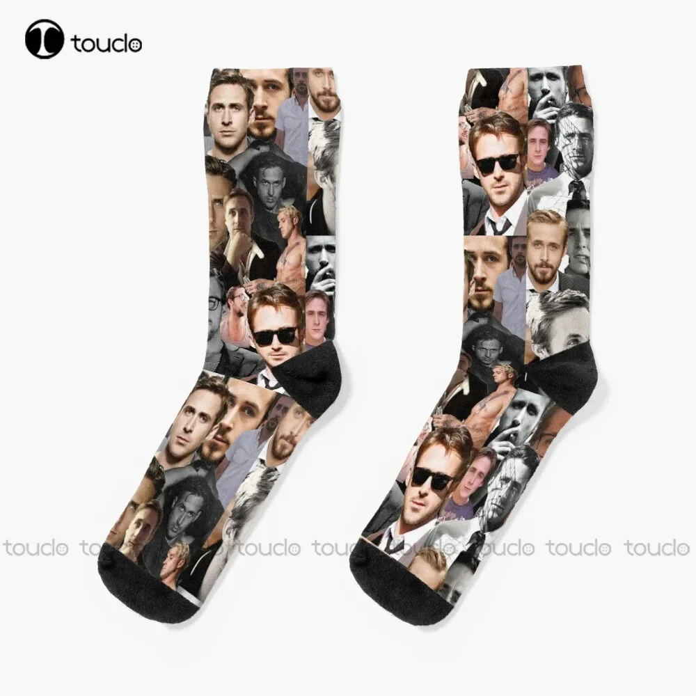 Ryan Gosling Collage Socks Dance Socks Christmas New Year Gift 360° Digital Print Personalized Custom Hd High Quality Women Men