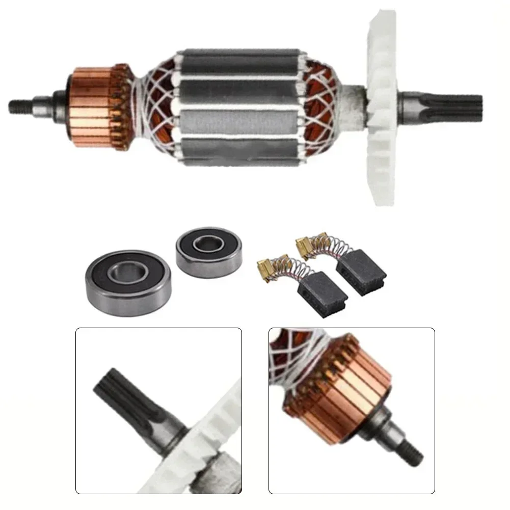 ローター-ベアリングとカーボンブラシ,220v,ロータリーハンマー,電動工具アクセサリーdh40mr,dh40sr,dh40fr