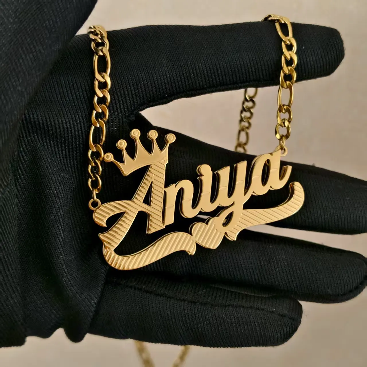 

DHQH Новая оптовая продажа, индивидуальное ожерелье с именем/писью, персонализированное 3D двойное ожерелье, персонализированный подарок на День святого Валентина, прямая продажа