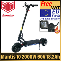 EU Stock KAABO Mantis 10 1000W*2 60V 18.2Ah Headlight Horn Turn Signal V3 Version 3.0inch Tires Widen Fender NFC Display Scooter