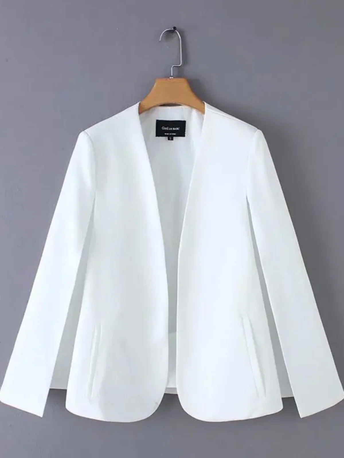 

Casual Tailored Coat Jaet Pure Color Street Sle Loose Fit Long Sve Women's ort Outerwear Coat by Tagkita