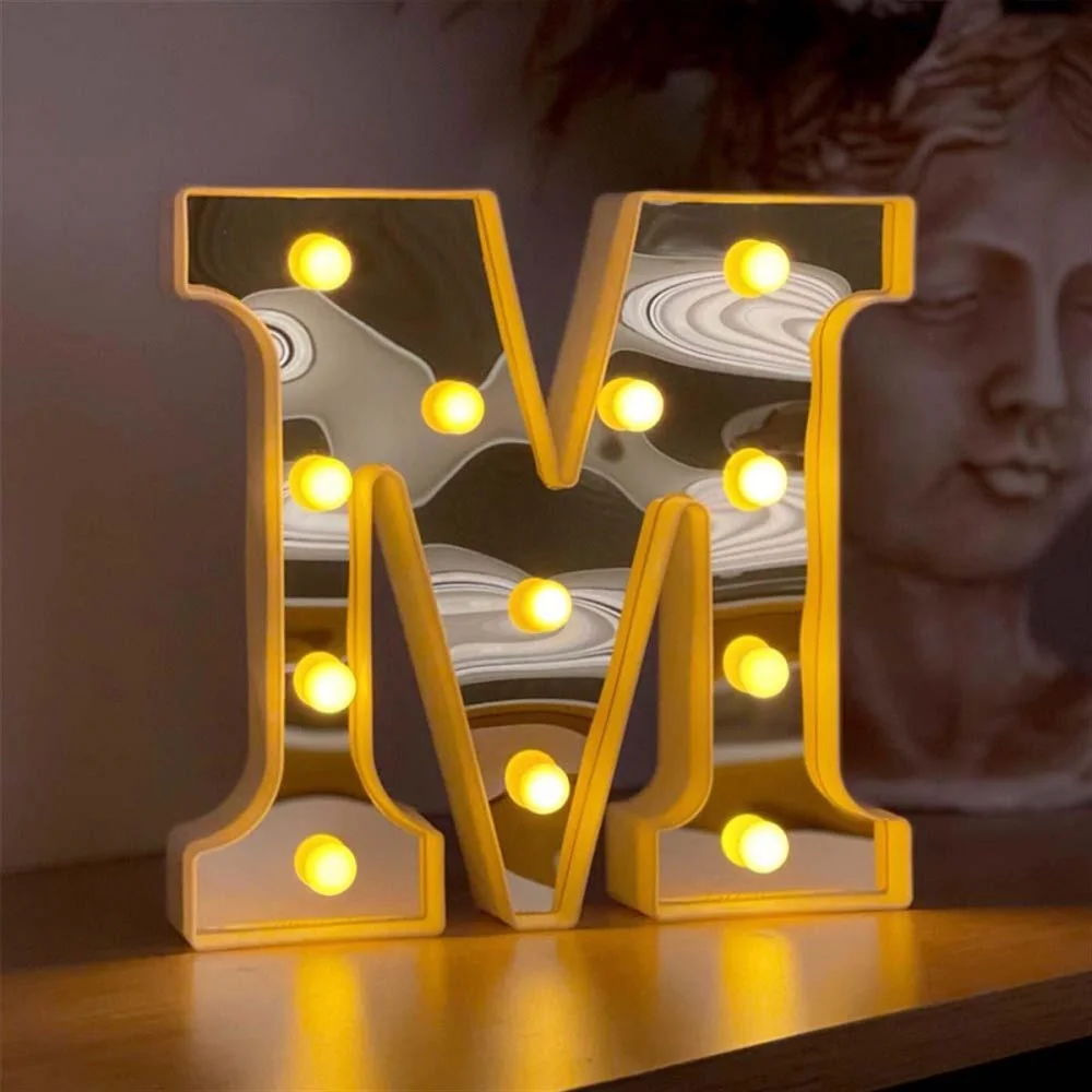 Decorative Led Illuminated 3d Letter M Big Size Organization Birthday, Marriage Proposal, Celebration