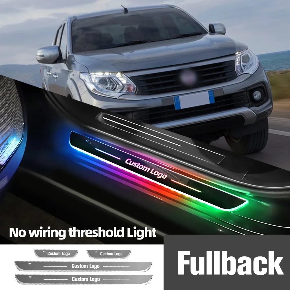 

For Fiat Fullback 2016-2017 Car Door Sill Light Customized Logo LED Welcome Threshold Pedal Lamp Accessories