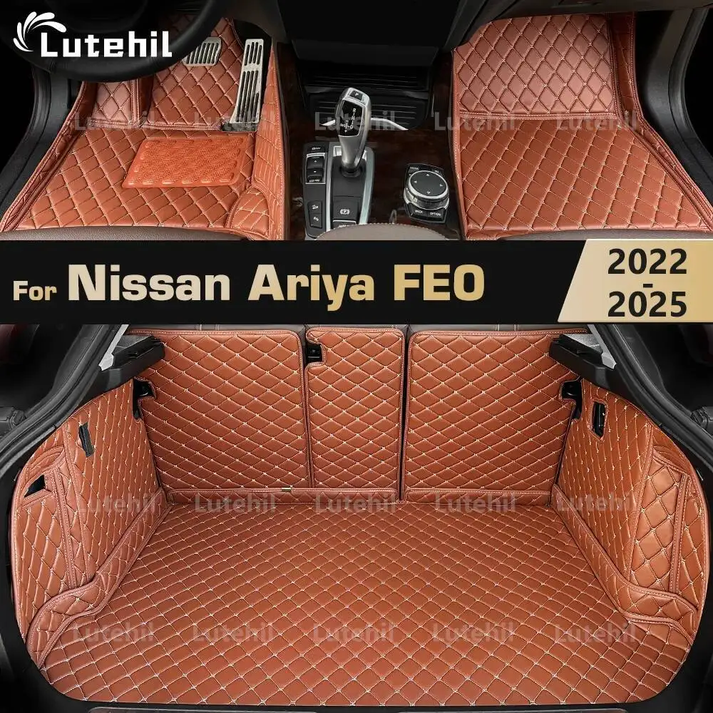 

For Nissan Ariya FE0 2022 2023 2024 2025 Custom Car Floor Mat Foot Pads Auto Full Coverage Cargo Liner Trunk Mat