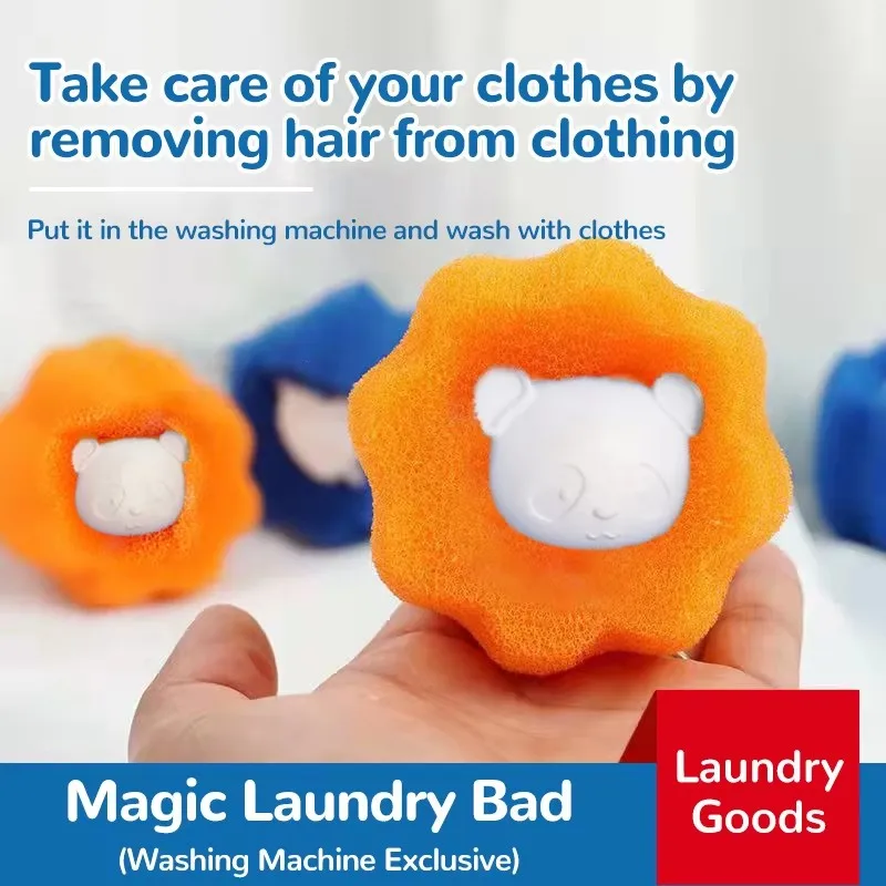 1-12 pièces Boules de lavage réutilisables anti-poils d'animaux, attrape-peluches pour machine à laver, nettoyeur de poils et de fibres pour vêtements, outils de nettoyage domestique