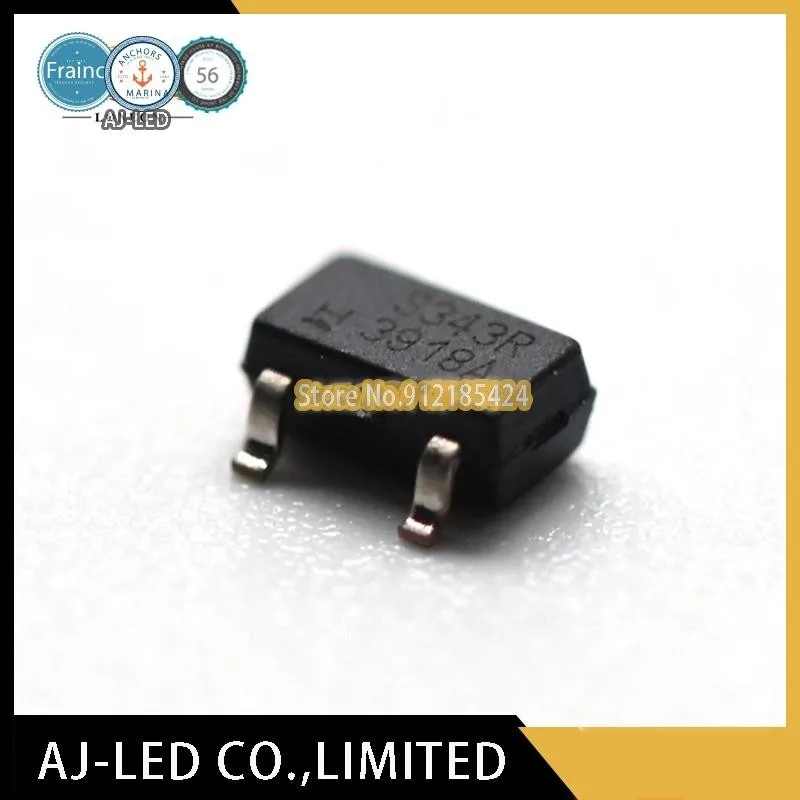 10pcs/lot SS343RT High Voltage Resistant Unipolar Hall Effect Magnetic Sensor Mark:S343R SOT23 new