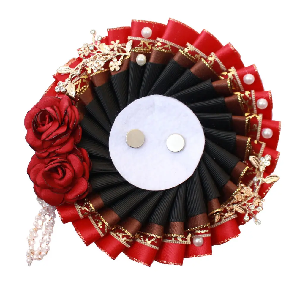 2025 luxury red badge holder，Lolita Badge Rosette，fill Ita bag Accessories，Anime cosplay quadratic element Decoration