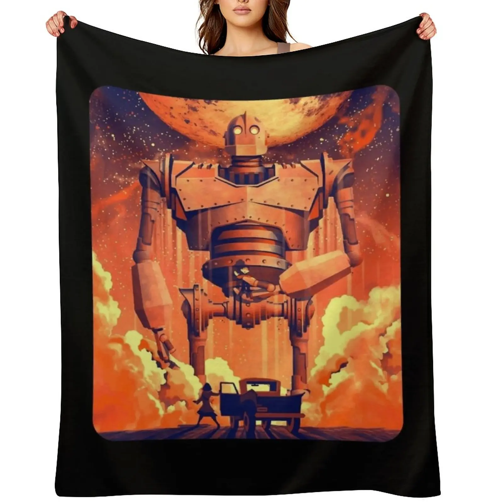 

Iron Giant Throw Blanket Stuffeds decorative Summer Nap Blankets