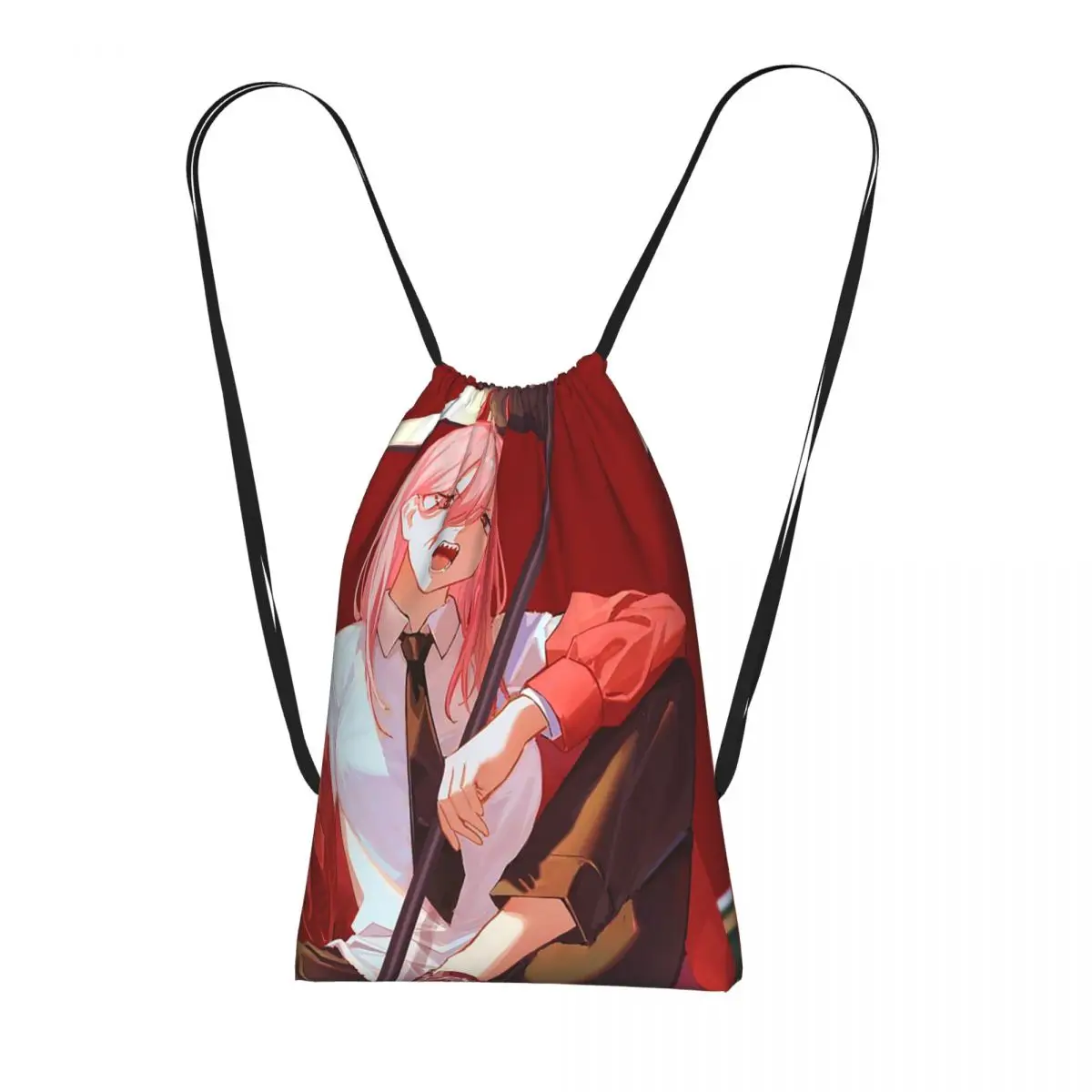 

Рюкзаки Power Anime Chainsaw Man, повседневные сумки на шнурке, сумки для мелочей, сумки для книг, для путешествий и студентов