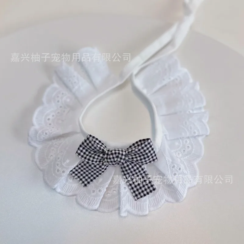 Lace Multi Color Cat Scarf Kawaii Pet Cat Dog Triangular Bandage Cute Princess Style Comfortable Cotton Cat Accessories - Image 6