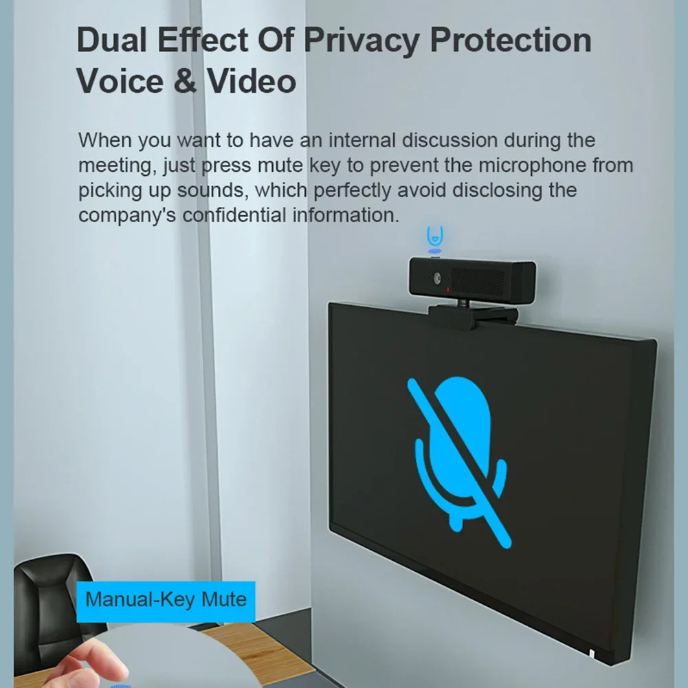 كاميرا ويب 1080P FHD 3 في 1 30 إطارًا في الثانية كاميرا ويب للكمبيوتر مع ميكروفون مكبر صوت كاميرا ويب إلغاء الضوضاء للبث المباشر #3