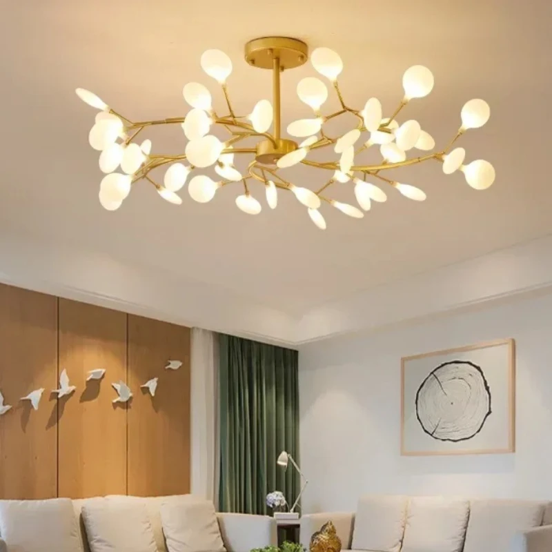 NEW Modern Minimalist Firefly LED Lights Bedroom Living Room, Dining Room Branch Shaped Chandelier Home Decorative Light