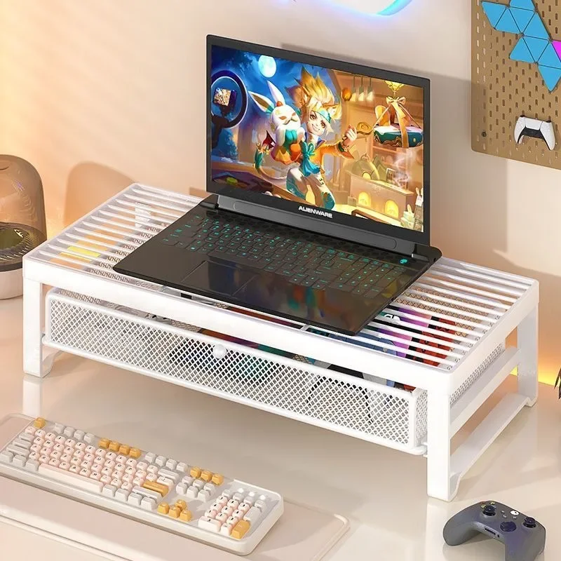 Laptop heightening rack, desktop monitor screen, storage rack, station storage, finishing bracket, drawer base